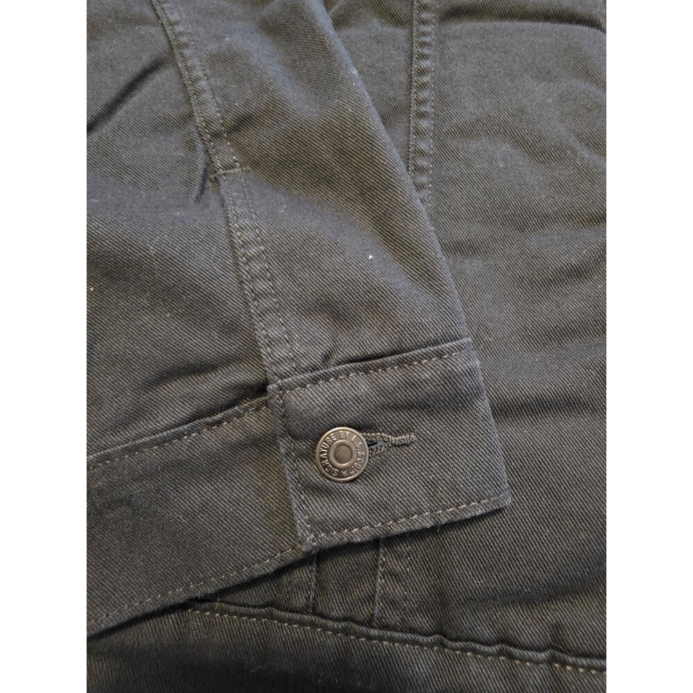 Levi’s Men's Relaxed Fit Button Front Sherpa Trucker Jacket XXL Black Canvas NEW - Picture 6 of 15